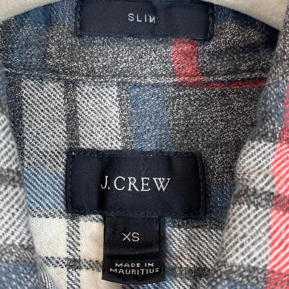 J. Crew flannel button down slim fit XS grunge gorpcore soft breathable